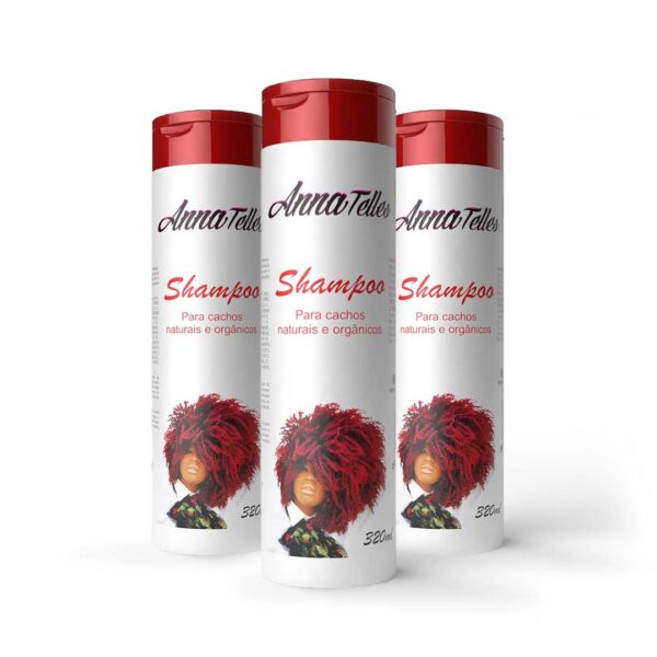 Shampoo Anna Telles para cachos naturais e orgânicos com óleo de argan e queratina